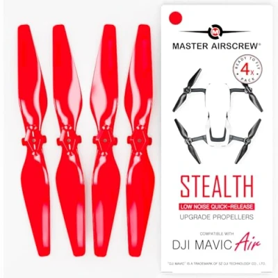 Imagen de Master Airscrew Hélices Stealth para dji Mavic Air Rojo, 4 Piezas