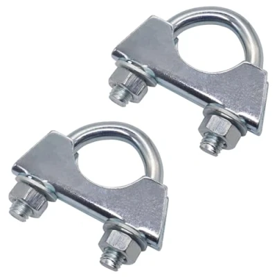 Imagen de SKIR&#039;CO (2 piezas) abrazaderas para tubos de 26 mm diámetro, con perno en U, soportes galvanizados