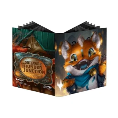 Imagen de Ultra PRO Outlaws of Thunder Junction Carpeta profesional de 4 bolsillos, hebilla cinturón con logotipo para Magic: The Gathering, solución almacenamiento cartas coleccionables exclusiva