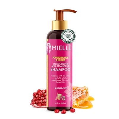 Imagen de Mielle Le Pomegranate &amp; Honey Moisturizing And Detangling Shampoo 355 ml, Estándar, Único, Miel