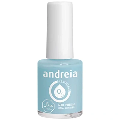 Imagen de Andreia Vernis Halal Esmalte de Uñas Vegano, Permeable y Transpirable que cumple con los requisitos Color B3 Azul Sombras Verde 10,5 ml