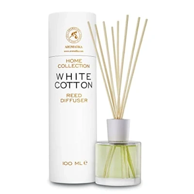 Imagen de Difusores Aromáticos Varillas Algodón Blanco 100ml de Aromas Difusor Perfumado Ambientador Rattan Fragancia para Habitación