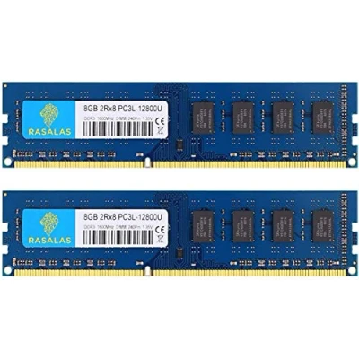 Imagen de Rasalas PC3 12800U 16GB Kit DDR3 1600MHz (2x8GB) DDR3L RAM 2Rx8 1600 Udimm CL11 1.35V Desktop Computer Memory