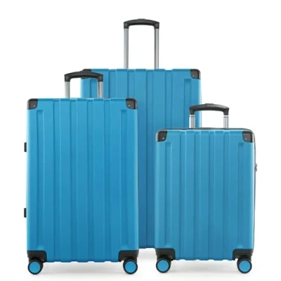 Imagen de HAUPTSTADTKOFFER Q Damm Set de 3 Maletas Equipaje Mano 54 cm, Maleta Mediana 68 cm + Grande Viaje 78 Carcasa Dura ABS, TSA, Azul Cian