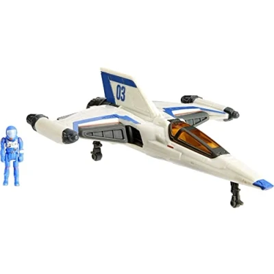 Imagen de Mattel Disney and Pixar Lightyear Hyperspeed Series, Buzz Mini Figura de acción y Nave Espacial XL 03, vehículo 6.3 Pulgadas