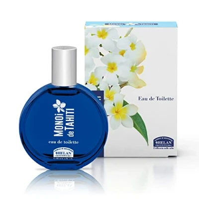 Imagen de Helan, Monoi de Tahiti, Eau Toilette, Perfume Mujer para Piel y Pelo Perfumes el Verano con Pulpa Coco Flores Tiaré 50 ml Made in Italy