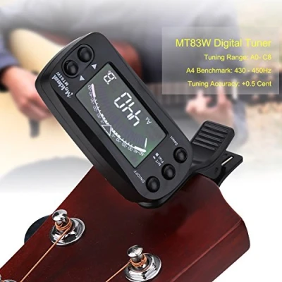 Imagen de Sintonizador Metrónomo, Portátil 2 en 1 Clip LCD Digital y Metrónomo para Guitarra Bajo Violín Ukulele Instrumento de Cuerda