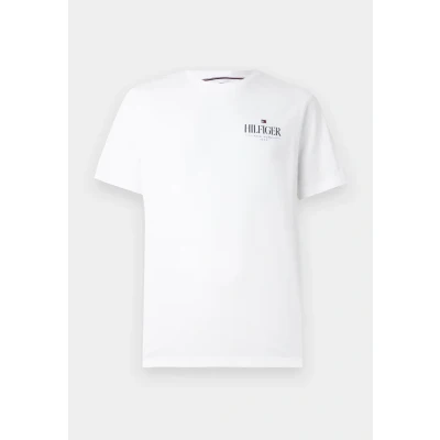 Imagen de Tommy Hilfiger Stack TEE Unisex Camiseta estampada, Talla: XS, White
