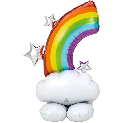 Imagen de Amscan 4246211 Pride Rainbow Airloonz Globo de aluminio con relleno aire, 122 cm