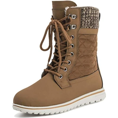 Imagen de Polar Boot Mujer Acolchado Corto Nieve Invierno Piel Sintética Calentar Durable Impermeable Botas 3 TAN36 AYC0527