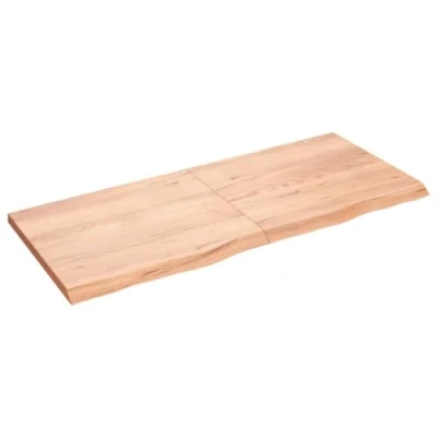Imagen de vidaXL Tablero de Mesa, Superficie Escritorio, Repuesto Estantería Comedor, Madera Maciza Roble Tratada Marrón Claro