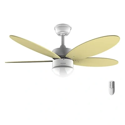 Imagen de Cecotec Ventilador de Techo con Luz EnergySilence Aero 4260 SunLight. 40 W, Motor DC, Diámetro 42 5 Aspas Reversibles, LED, Mando a distancia, Temporizador, 6 Velocidades