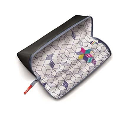 Imagen de Maped Material Escolar Estuche Open XXL Negro Diseño Triangular Cierre con Cremallera Dimensiones de 230 x 90 75 mm Portatodo Reversible Ideal para la Mochila