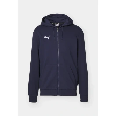 Imagen de Puma Teamgoal Casuals Hooded Jacket Sudadera con cremallera, Hombre, Talla: Medium, Navy/white