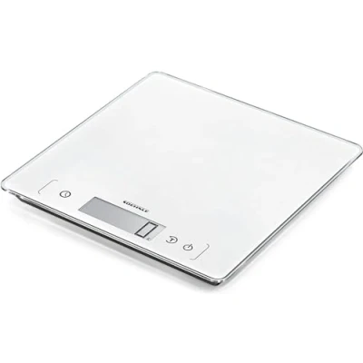 Imagen de Balanza de cocina Soehnle Page Comfort 400, 10 Kg, Diseño ultraplano, LCD, Blanco