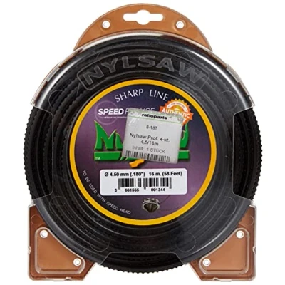 Imagen de Ratioparts Hilo de Corte NYLSAW 4,5 mm, 16 m, Nailon dentado 4 Cantos