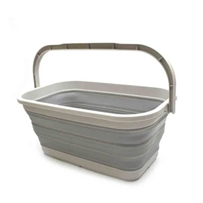 Imagen de SAMMART Cesta rectangular plegable de 11.6 L (3.06 galones) (gris, 1)