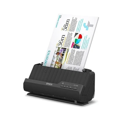 Imagen de EPSON ES C320W, Escáner Vertical de Documentos A4, USB, WiFi, Alimentador Automático Documentos, escaneado Doble Cara (dúplex), Color Negro