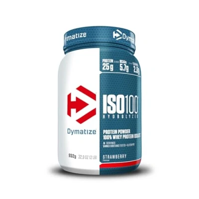 Imagen de Dymatize ISO 100 Hydrolyzed Strawberry 932g Hidrolizado de Proteína Suero Whey + Aislado en Polvo