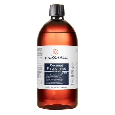 Imagen de Naissance Aceite Vegetal de Coco Fraccionado BIO (No. 218) 870ml Natural, no OGM para Aromaterapia, Masajes y Recetas Artesanales