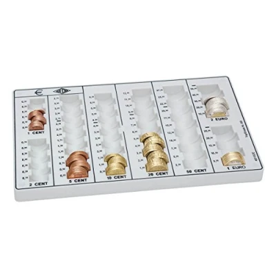 Imagen de Wedo 161100837 Bandeja de repuesto con marcas para contar monedas (32,8 x 17,8 3,1 cm), color gris
