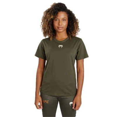 Imagen de Venum UFC Adrenaline Camiseta De Algodón Manga Corta Para Mujer Fight Week Caqui S