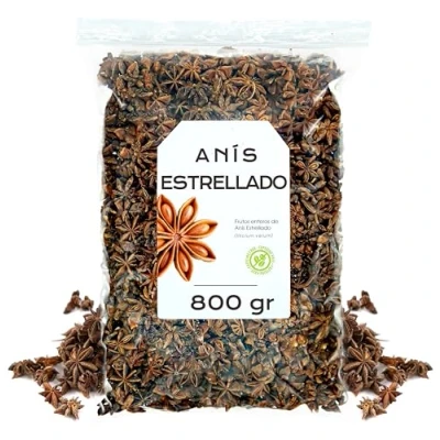Imagen de Anis Estrellado 800g Entero Infusion Te de Badiana Infusiones a Granel Propiedades Naturales (800 gr)