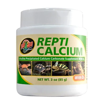 Imagen de Zoo Med Repti Calcium Suplemento para Reptiles y Anfibios, Carbonato de Calcio sin D3, 85 g