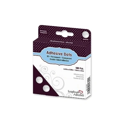 Imagen de Scrapbook Adhesives By 3L Adhesive Dots Mini, Materiales sintéticos, Clear, 2.54x9.14x11.17 cm, 300