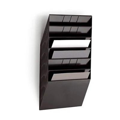 Imagen de Durable 1709785060 Juego de dispensadores folletos formato apaisado Flexiboxx 6 A4, 1 juego, negro