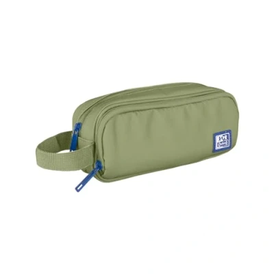 Imagen de Oxford B Smart, Estuche Escolar 3 Compartimentos, Goma Elástica, Material Reciclado RPET, Color Verde Safari