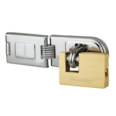 Imagen de Master Lock 606720EURD Set de Portacandadiocon Bisagra y Candado rectangular con Llaves, CM