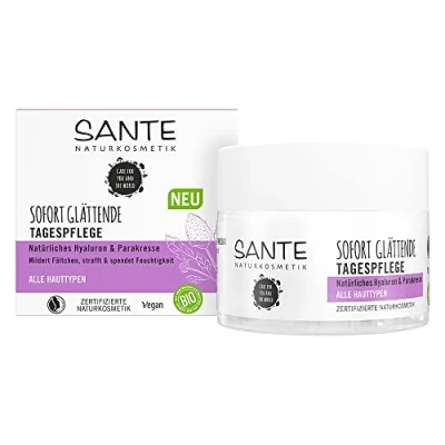 Imagen de SANTE Naturkosmetik Cuidado de día alisado instantáneo, ácido hialurónico natural y berro paracaídas.