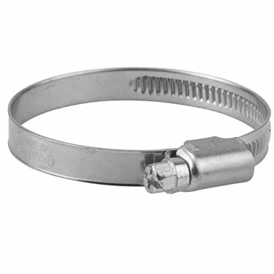 Imagen de abrazadera de manguera GARDENA: acero para fijación manguera, rango sujeción 40 60 mm (1 1/2 &quot;), ancho banda 9 mm, rosca helicoidal (7195 20)