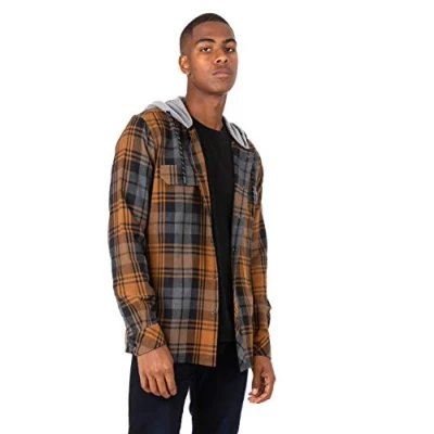 Imagen de TIFFOSI Camisa Cuadros con Capucha 100% Algodon Tendencia (XL)