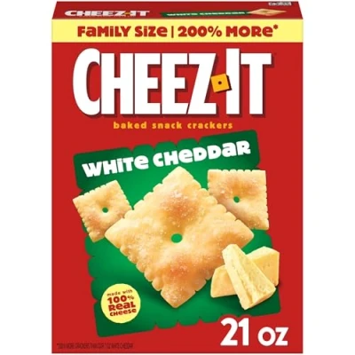 Imagen de Cheez It Baked Snack Crackers Family Size White Cheddar 21 oz
