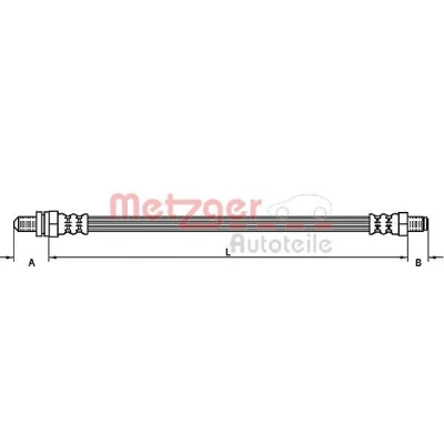Imagen de METZGER 4110135 Latiguillos de Freno 353 M10x1 DF FORD: KA Hatchback