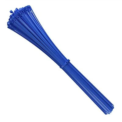 Imagen de intervisio Bridas de Plastico para Cables Reutilizables, 540mm x 7,6mm, Grandes Largas, Azul, 100 Piezas