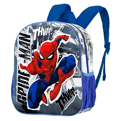 Imagen de Karactermania Spiderman Jumping Small 3D Mochila de senderismo para niños, Talla: One Size, Gris
