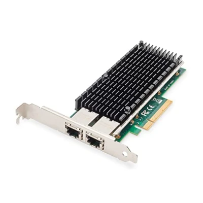 Imagen de DIGITUS Tarjeta de red servidor 10 Gigabit Ethernet 2 puertos RJ45 NIC Intel X540 BT2 10/100/1000/10000 Mbps