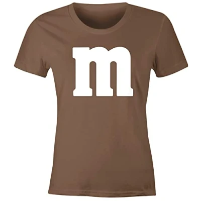 Imagen de MoonWorks® Camiseta para mujer, diseño de grupo M Chocolate.