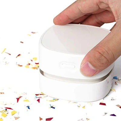 Imagen de Surplex Aspiradora de Mesa Eléctrica Mini Limpiador Polvo, Recargable Miniaspirador Inalámbrica Portátil Virutas lápiz, Migas, para Alumnos, Laptop, Escritorio