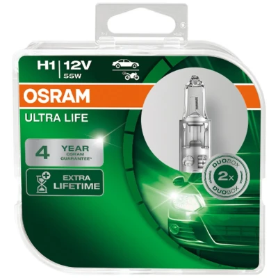 Imagen de OSRAM 64150ULT HCB Lámpara, faro de carretera H1 12V 55W 3200K Halógena FORD: FOCUS 2, 3, KUGA RENAULT: CLIO MEGANE 2