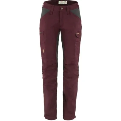 Imagen de Fjällräven Kaipak TRS Curved Sr Pantalones para Senderismo, Womens, Multicolor (Dark Garnet Dark Grey), 38