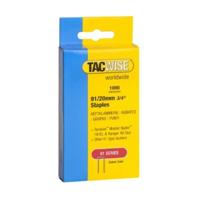 Imagen de TACWISE 0284 Grapas de 91 x 20 mm (Caja 1000 Unidades) mm, Set Piezas