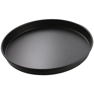 Imagen de ZENKER Molde pizza redondo Bandeja redonda horno para 28cm en acero con revestimiento antiadherente Teflon Classic, color negro, Made in Alemania, 28,5x2,5cm, 1ud.
