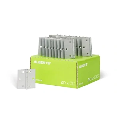 Imagen de Alberts 850265 Bisagra Cuadrada Galvanizada en amarillo 51 x mm Juego de 20