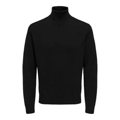 Imagen de ONLY &amp; SONS Onsloui Reg 12 Mel Roll Knit Jersey de Punto, Negro, L para Hombre