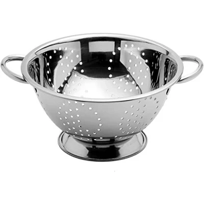 Imagen de Menax Colador de Cocina con Pie Escurridor Acero Inoxidable Verduras Pasta Metal 24 cm