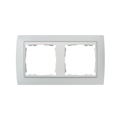 Imagen de Simon 82621 33 Marco 2 Elementos.Gris/Zocalo Blanco